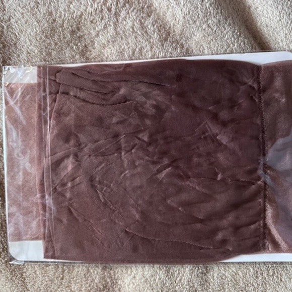 Tall sheer Garter Belt stockings Coffee colour with wide band Retro stockings - Picture 1 of 8